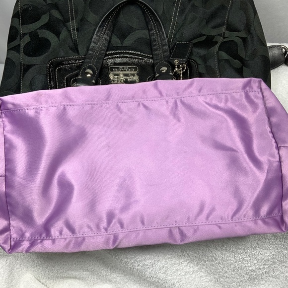 Coach Signature Black Madison Audrey Satchel Shoulder Tote - Picture 8 of 16